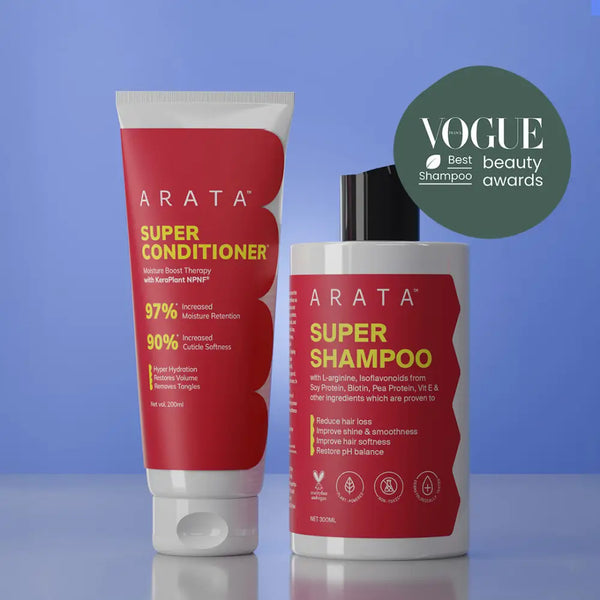 Super Moisture Duo with Biotin & Vegan Keratin for Dry & Damaged Hair - Super Shampooª (300ml) + Super Conditionerª (200ml)