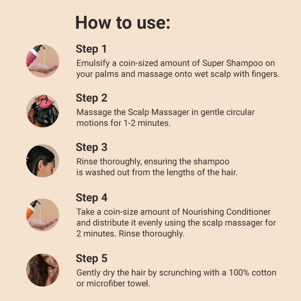Wash Day Bundle | Super Shampoo (300ml) + Nourishing Conditioner (300ml)