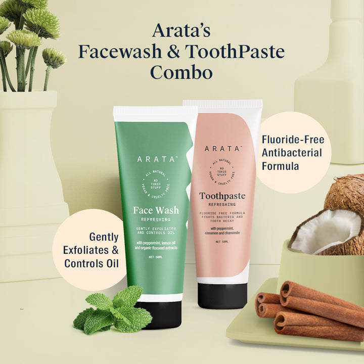 Arata Face wash & Toothpaste Combo 50 ML - Arata